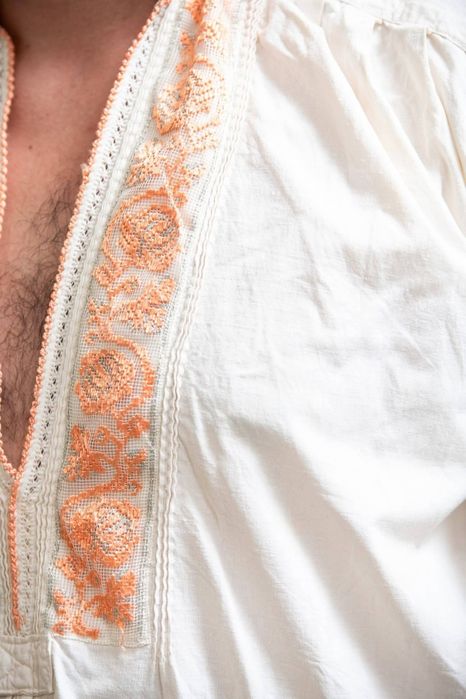 Cămașă populară bărbătească/ie/costum traditional/cusut manual