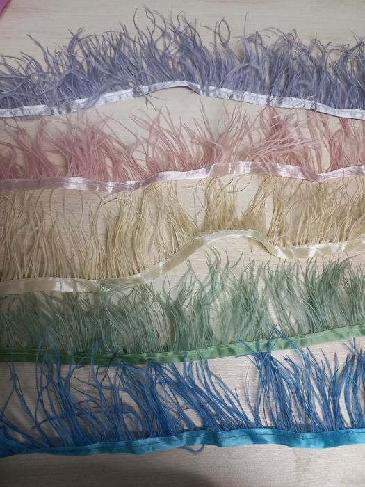 Тесьма из страусиных перьев и фурнитура для украшений ручной работы