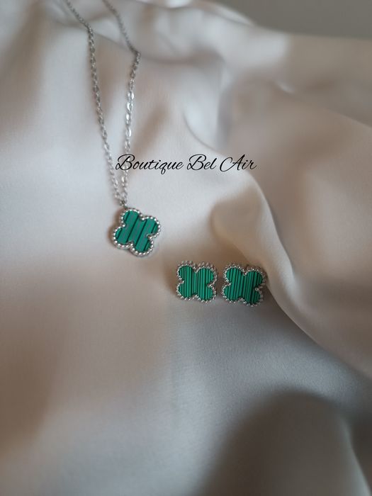 Van Cleef детелини, комплект колие и обеци