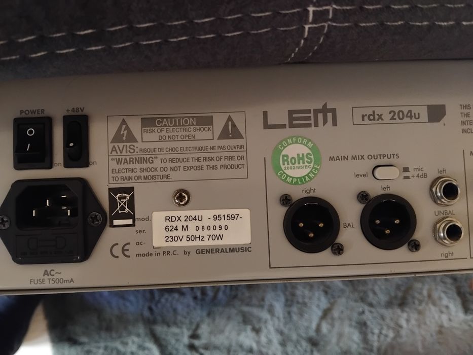 Mixer audio profesional LEM RDX 204U – 20 canale, USB, efecte integrate