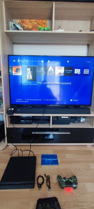 Consola PS4 slim 500gb modata Gta5 FC26 Minecraft Last of us