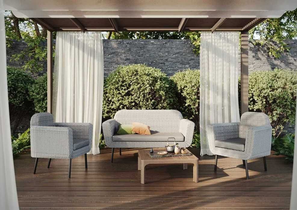 Плетенная мебель для кафе (стулья, диваны, пуфы)