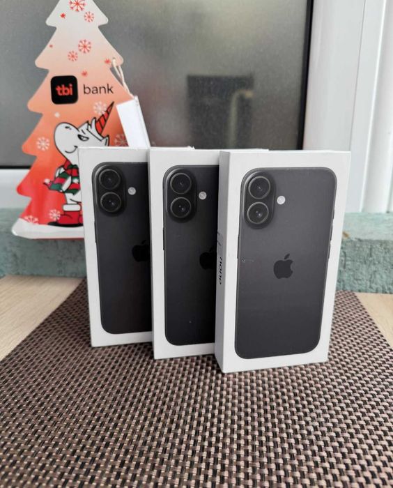 НЕРАЗПЕЧАТАН! iPhone 16 Black  Лизинг от 52лв/м 128GB ГАРАНЦИЯ!