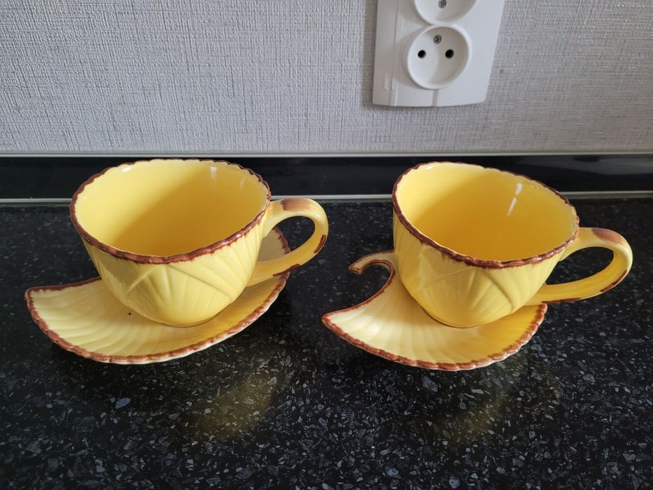 Чайная пара в форме листья