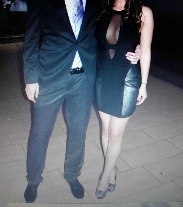 Къса черна рокля Herve Leger