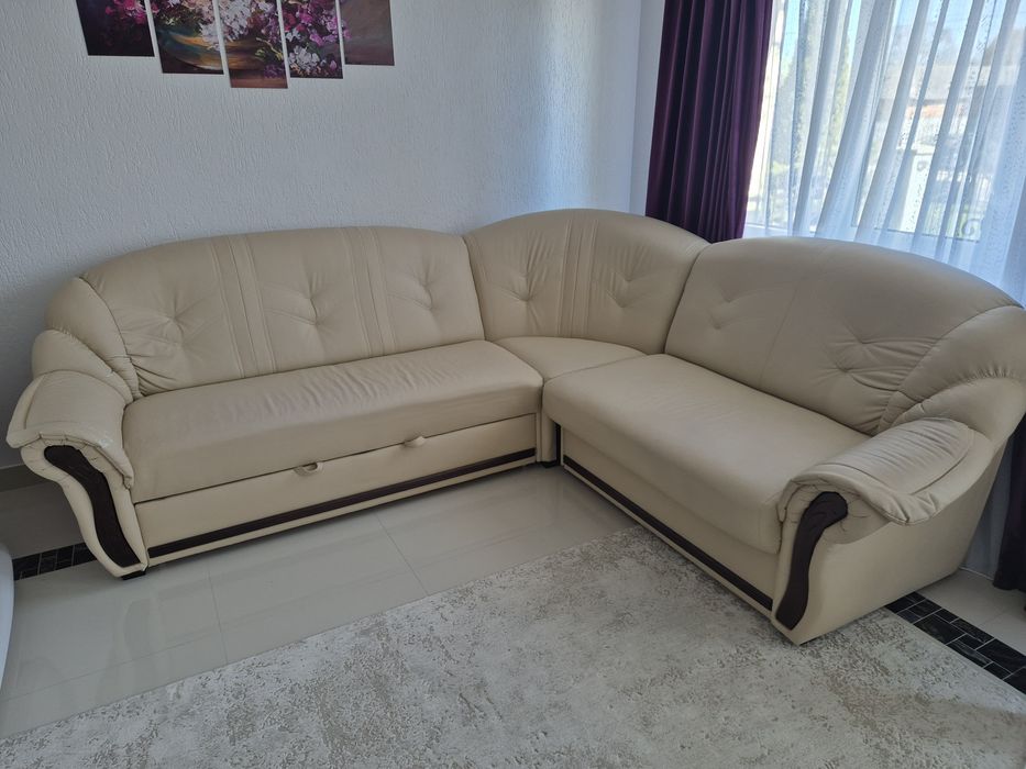 Canapea extensibila crem 230x270