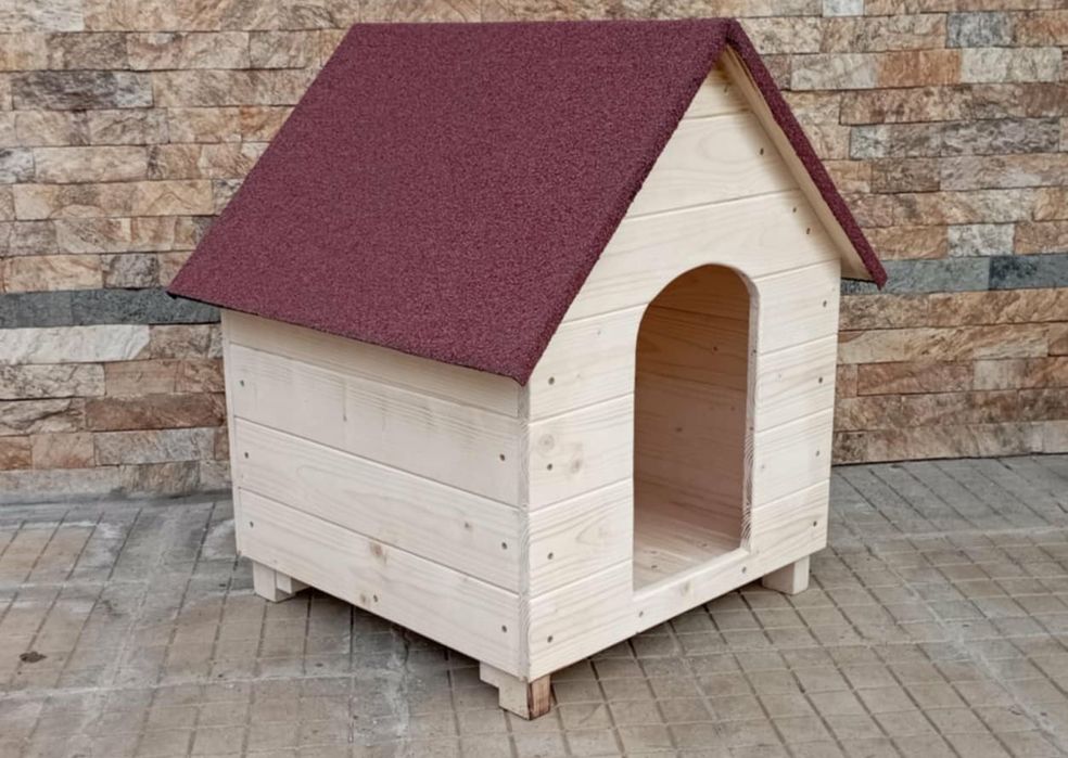 Дървена къща за кучета , малки и средни породи кучета , къща куче