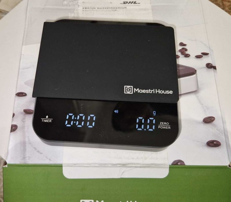 Mini Cântar pentru Cafea cu Cronometru Reîncărcabil 2kg/0.1g – NOU