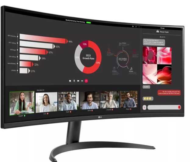 34 Inch Curved UltraWide™ WQHD 1440P HDR 10 100Hz Monitor with AMD FreeSync™ - 34WR50QC-B