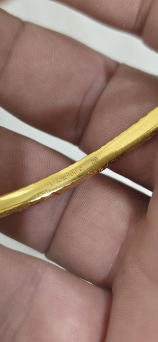 Brățară argint pur placata aur 24 k