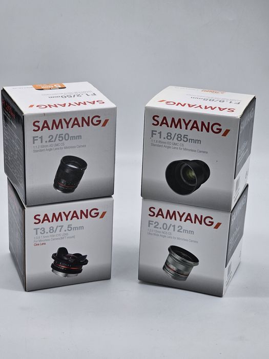 Obiectiv Samyang 7.5mm 12mm 50mm 85mm