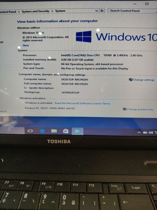 Laptop toshiba satellite c650