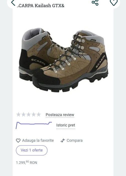 Bocanci drumetie Scarpa goretex 40