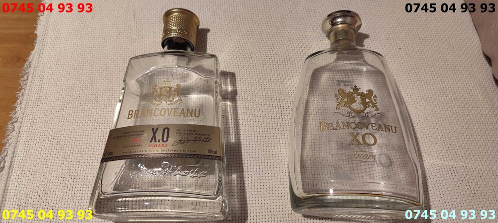 sticla sticle goale de cognac BRANCOVEANU X.O. pret pe bucata