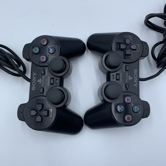 Pachet complet Sony PlayStation 2, Sursa, 2 controllere, cablu AV