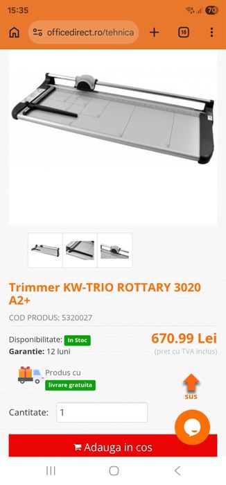 Trimmer trio Rotary Paper 13020 A2+