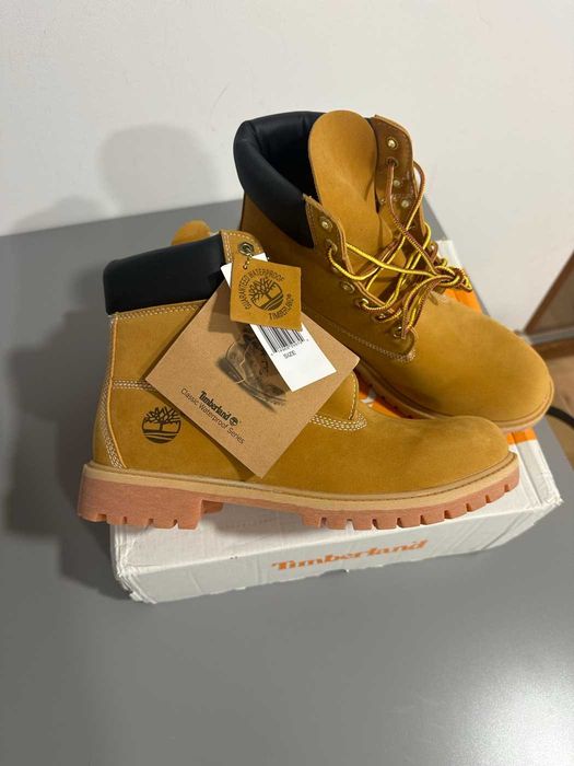 Ghete Timberland Premium 6 inch Wheat marimea 43 impermeabile