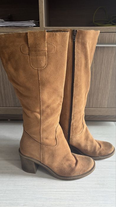 Ботуши, естествен велур