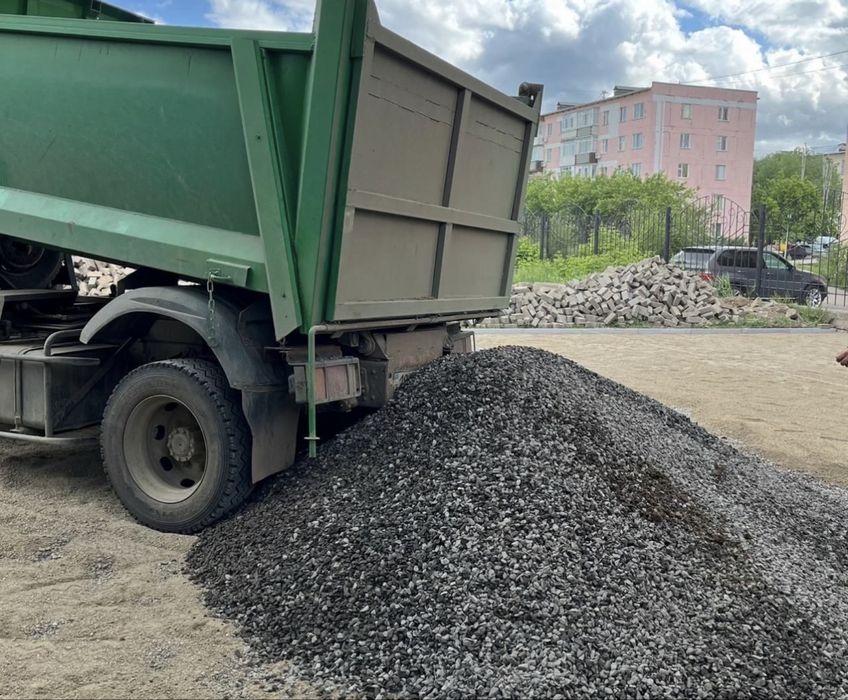 Щебень песок ацев дресва вызов мусора.