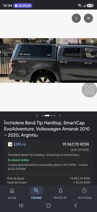 AMAROK HARDTOP SMARTCAP EVO Adventure + bare Thule | Overland Premium Aluminiu