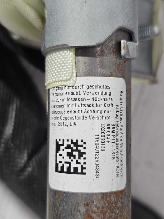 Airbag cortină dreapta Peugeot 508 SW 2010-2018 2013 2.2 HDi 150kW Cod OEM: EX20060139, BAMPT11615, 8338GR (5G3)