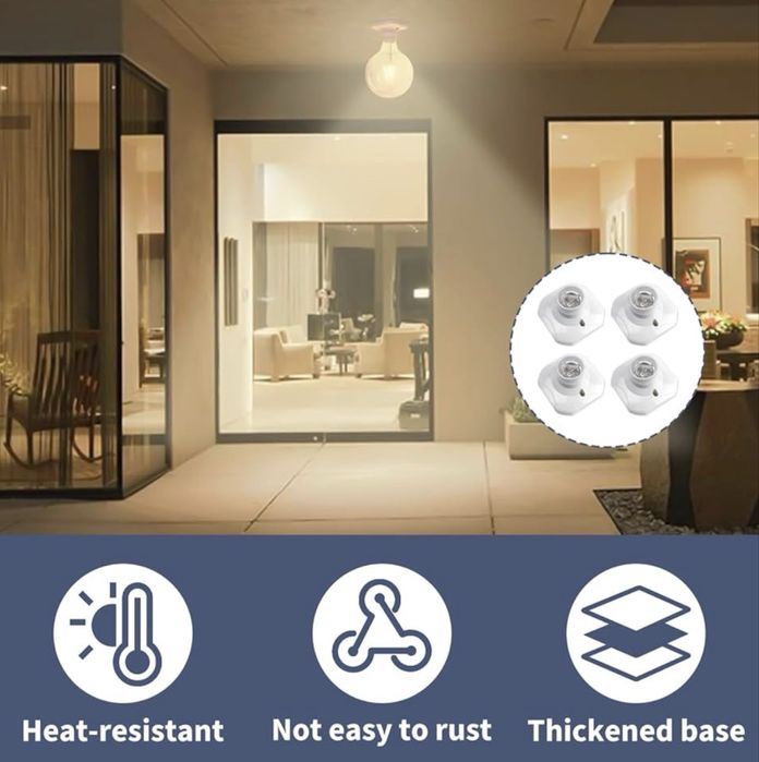 4 x Socluri de tavan cu șurub E27