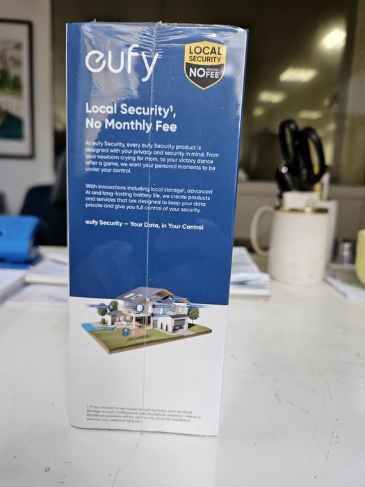 Видео звънец за врата Eufy E340 Wireless Dual Camera, 2K HD, Черен