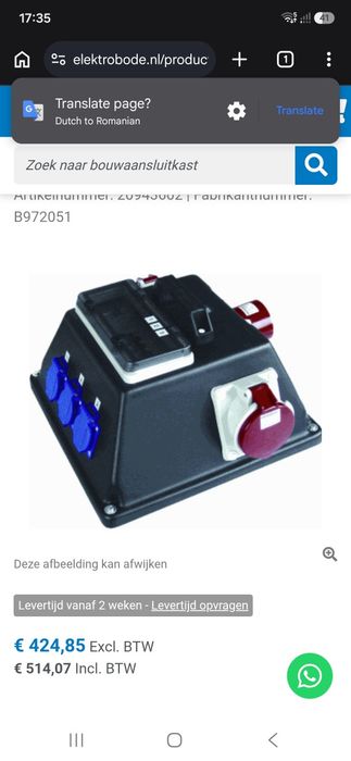 Tablou electric organizare santier