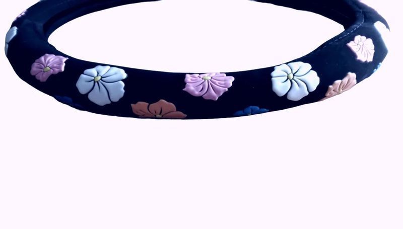 Дамски калъф за волан - черно кадифе DISCO PARTY