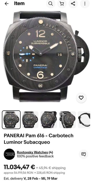 Ceas Barbatesc Luminor Submersible Panerai Carbotech