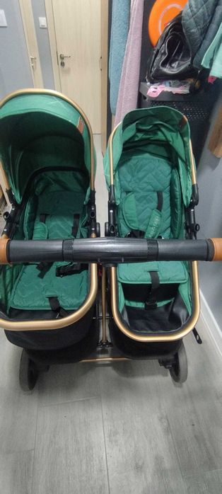 Количка за близнаци CHIPOLINO ДУО СМАРТ Авокадо