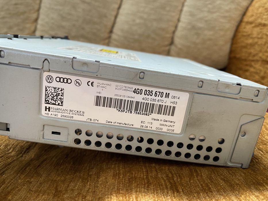 Unitate multimedia / MMI Audi A6 A7 : 4G0035670M / 4G0035192H