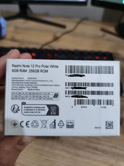 Redmi Note 12 pro 256/8gb БЕЛЫЙ