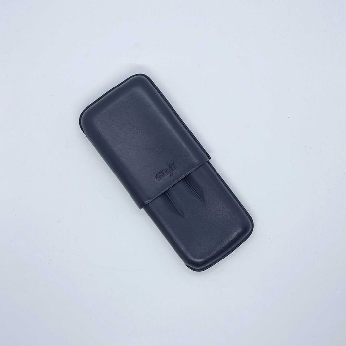 Кожена табакера кутия за пури - черна