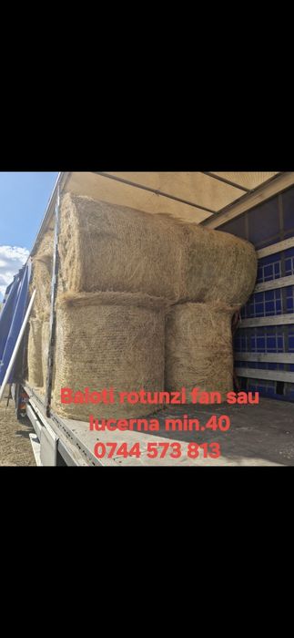 Baloti fan sau Lucerna Rotunzi 1,2 m x 1,2 m Transport inclus RO HU