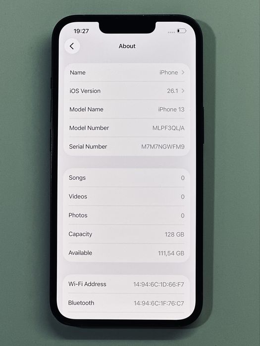 iPhone 13 Black 92% battery