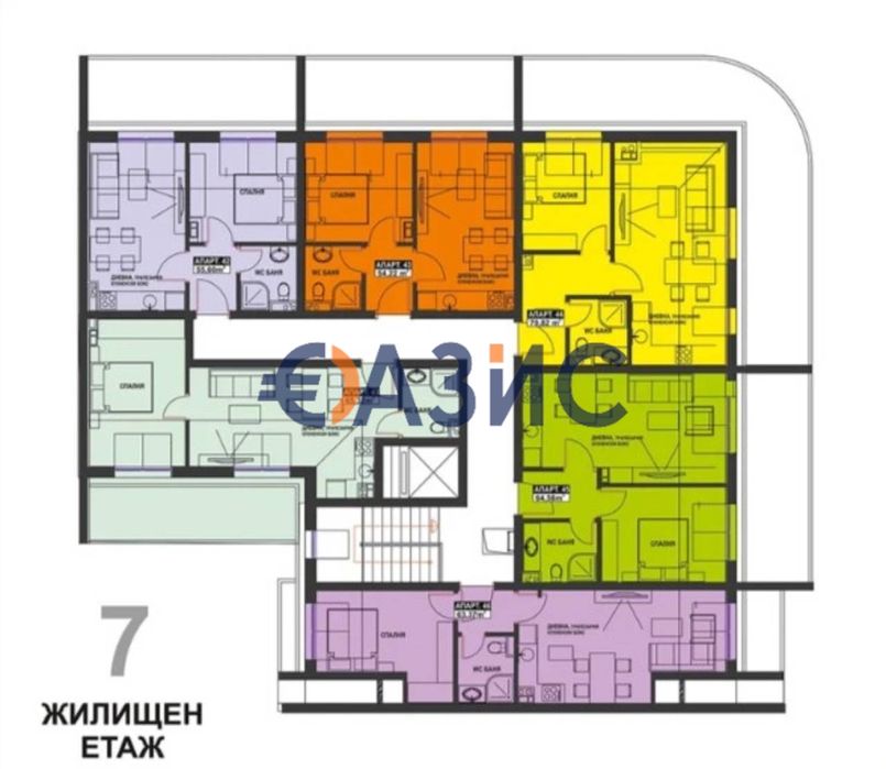 Апартамент с 1 спалня в нов комплекс "Свети Никола 5А", ул. "Братя Миладинови", Бургас, 71.38 кв. м, #34176020