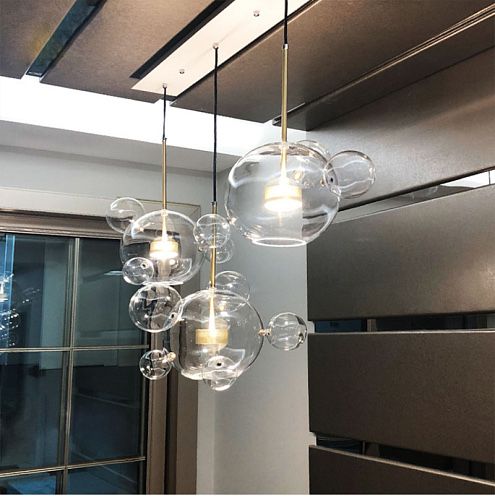 Lustra de Dinning LED cu ornamente din sticla