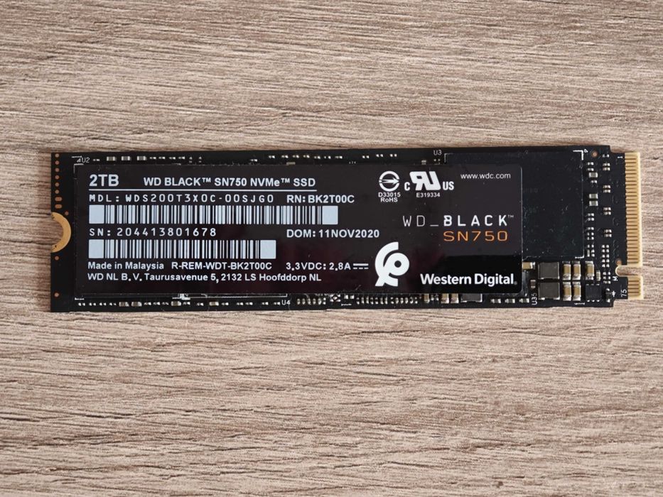 SSD WD Black SN750 2TB NVMe – PCIe Gen3 x4 твърд диск за компютър лаптоп, Mini PC