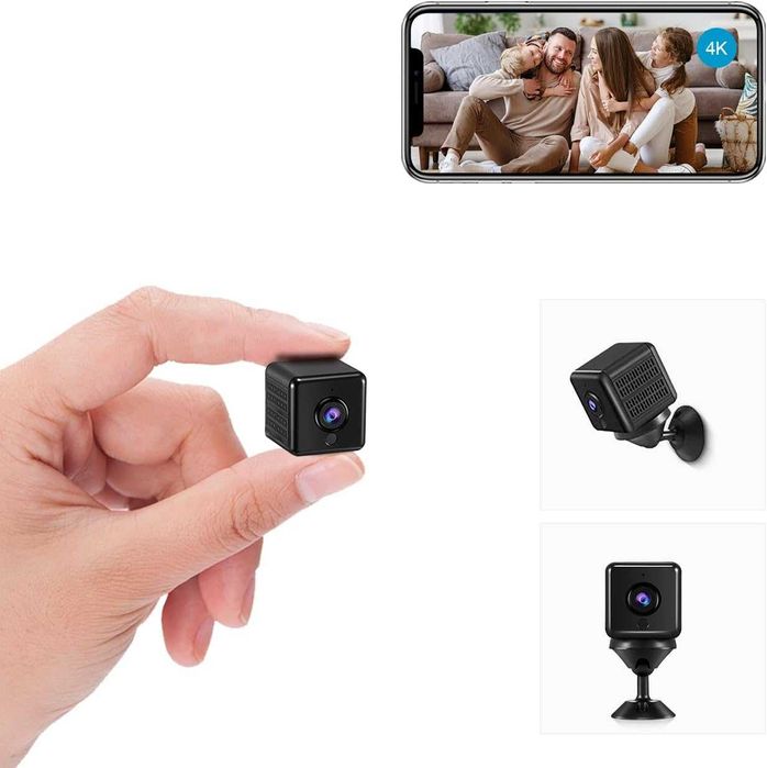 Mini camera wifi  3x3cm, mini cameră de supraveghere cu înregistrare audio și video detector de miscare si night vision