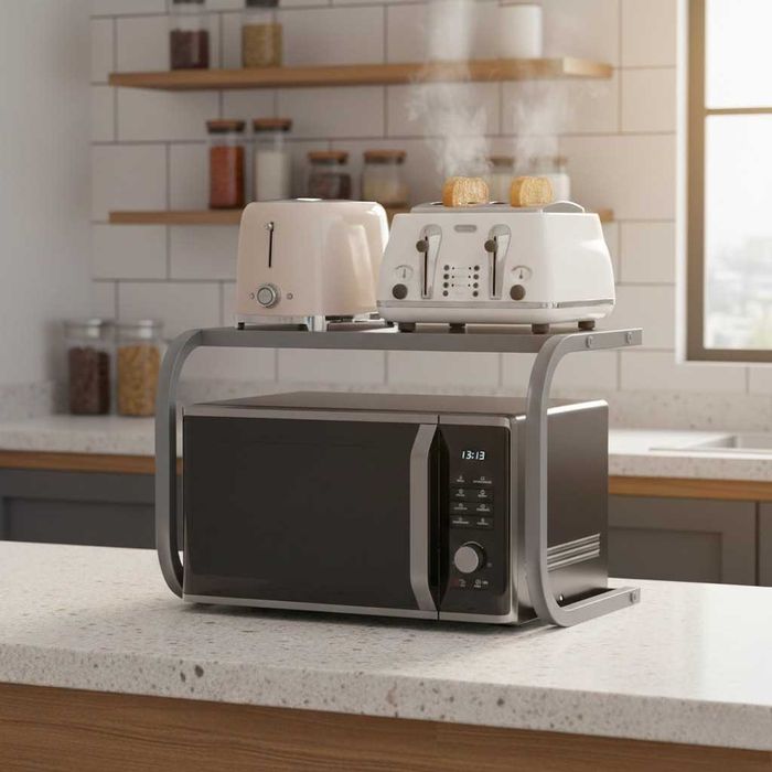 Поставка за микровълнова фурна, многофункционална, изработена от метал