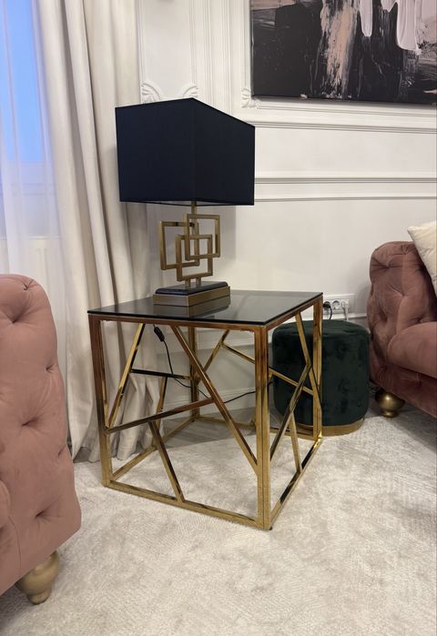 Masuta de cafea gold+ sticla fumurie