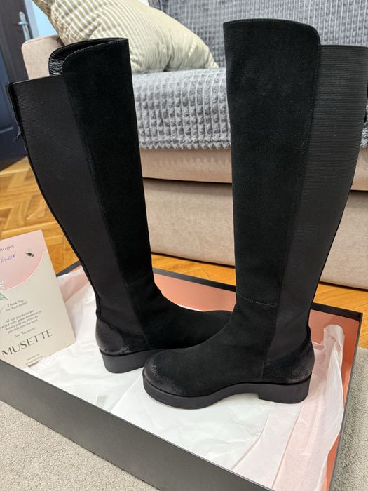 Cizme piele intoarsa Musette