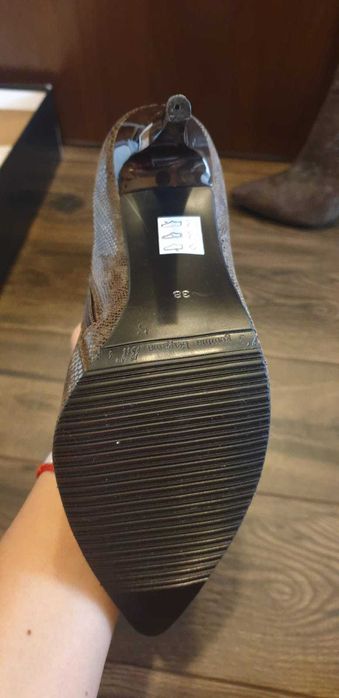 Cizme Pepper, piele naturala, cu toc inalt, marimea 38, noi