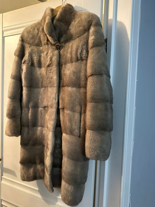 Голубая норка шуба