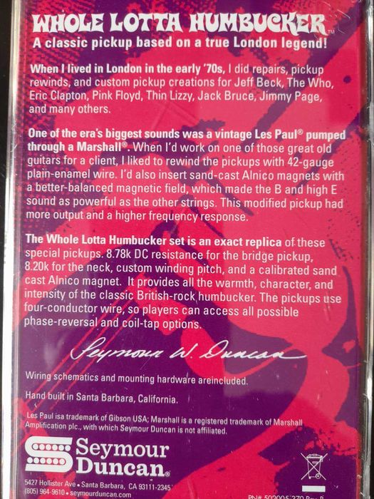 Seymour Duncan SH-18S - Whole Lotta Humbucker SET