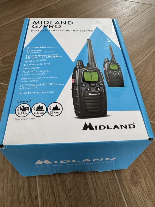 Радиостанция / Уоки токи Midland G7 PRO PMR, ЧЕРНА, 2 БР.
