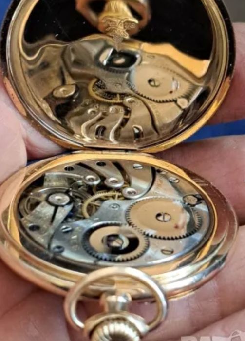 Златен джобен часовник Longines