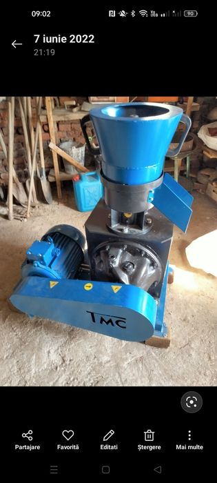 Presă peleți 15 kw + tocător crengi Crusher 600