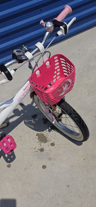 Bicicletă copii B’Twin Docto Girl 500, roz, cu roți ajutătoare